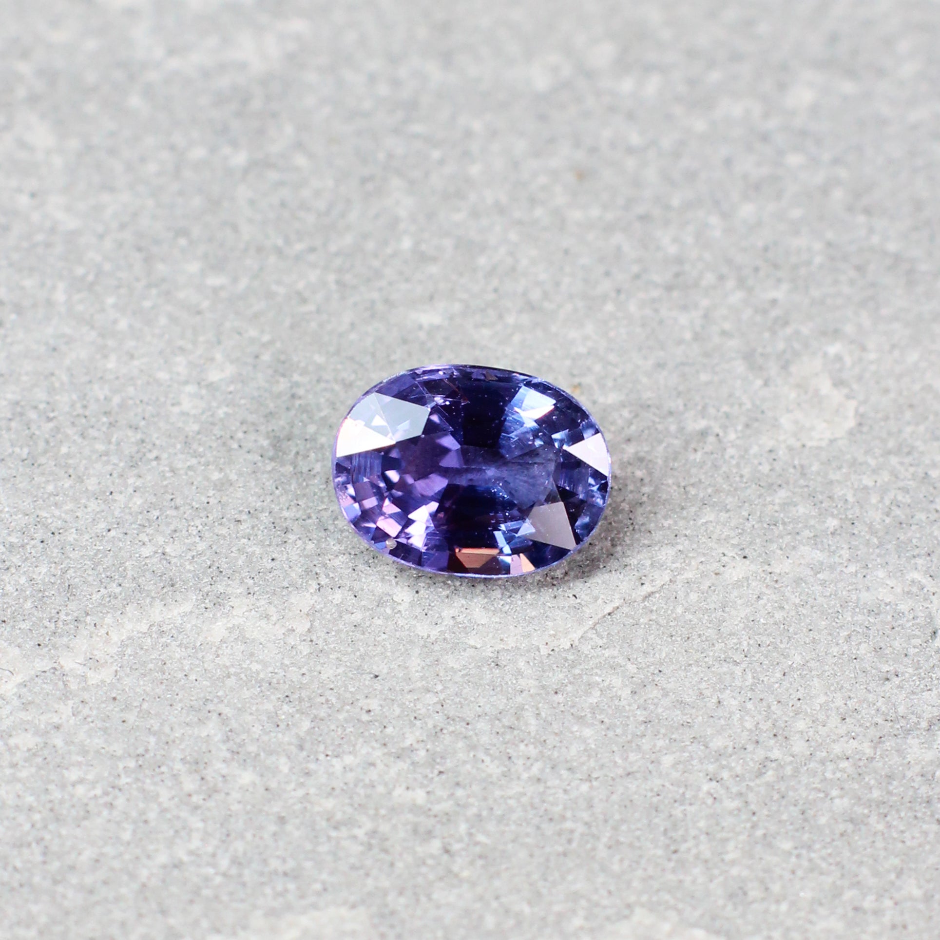 1.74ct Bluish Purple, Oval Sapphire, No Heat, Madagascar - 8.10 x 6.10 x 3.97mm