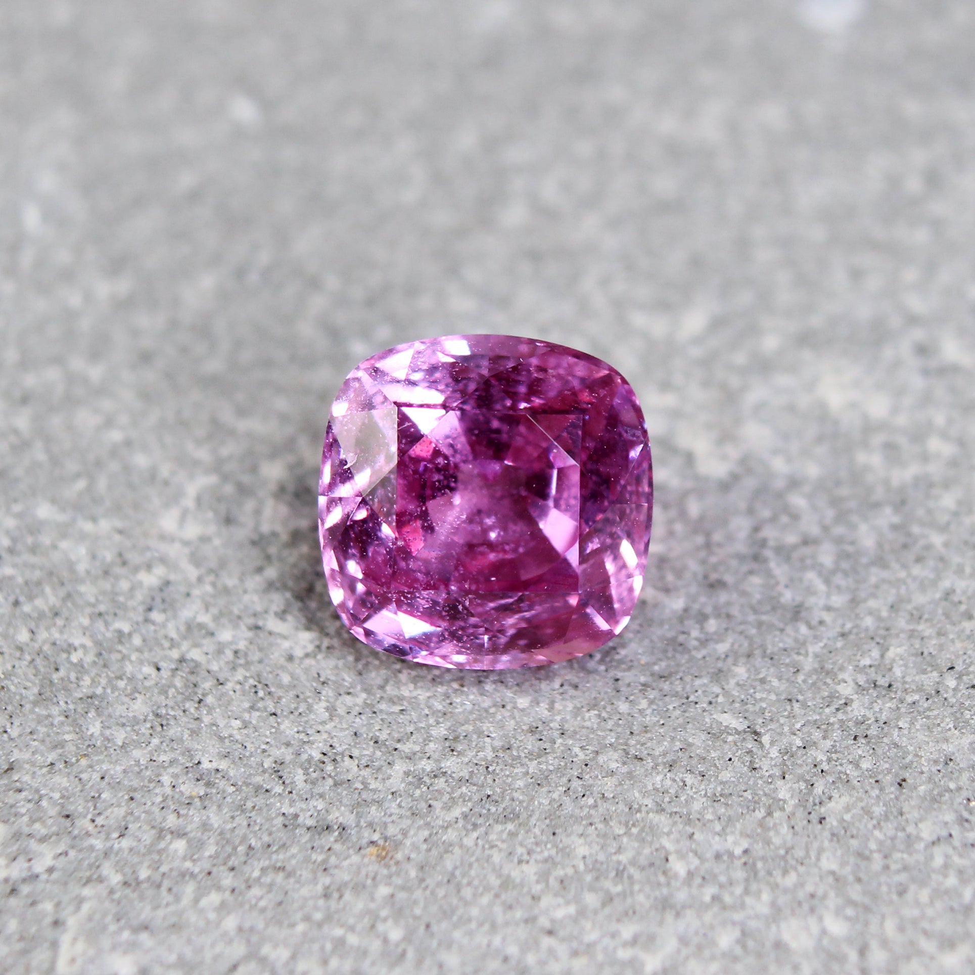 2.26ct Purplish Pink, Cushion Sapphire, Heated, Madagascar - 7.13 x 7.11 x 4.90mm