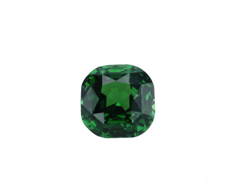 5.07ct Cushion Tsavorite Garnet, No Treatment, East Africa - 9.31 x 9.28 x 6.93mm