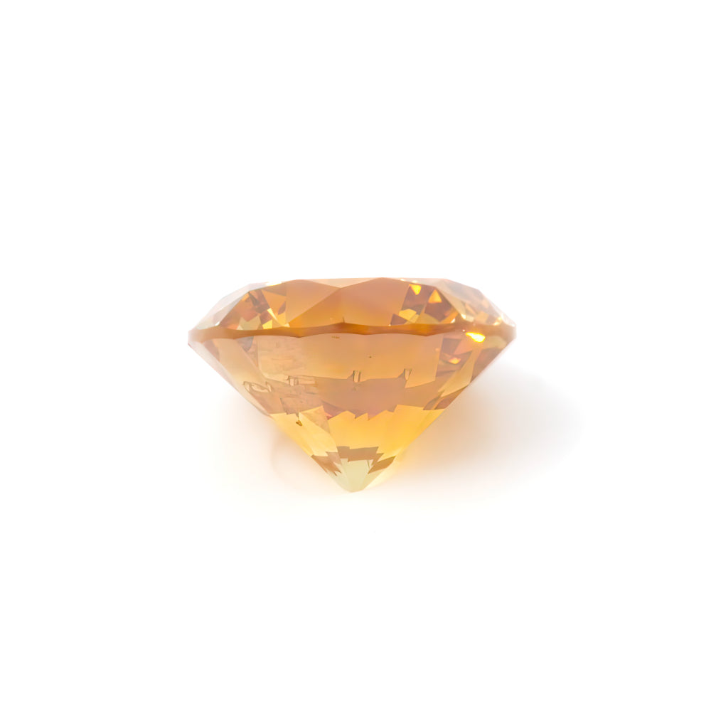 Colored Diamond, Yellow Orange, Fancy Intense, SI1, Round, Untreated