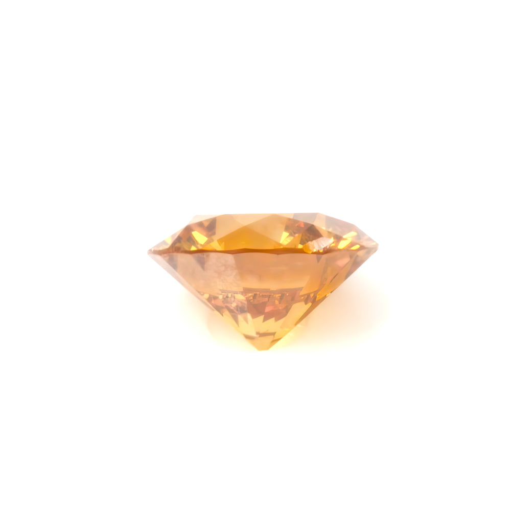 Colored Diamond, Yellow Orange, Deep, Round, Untreated