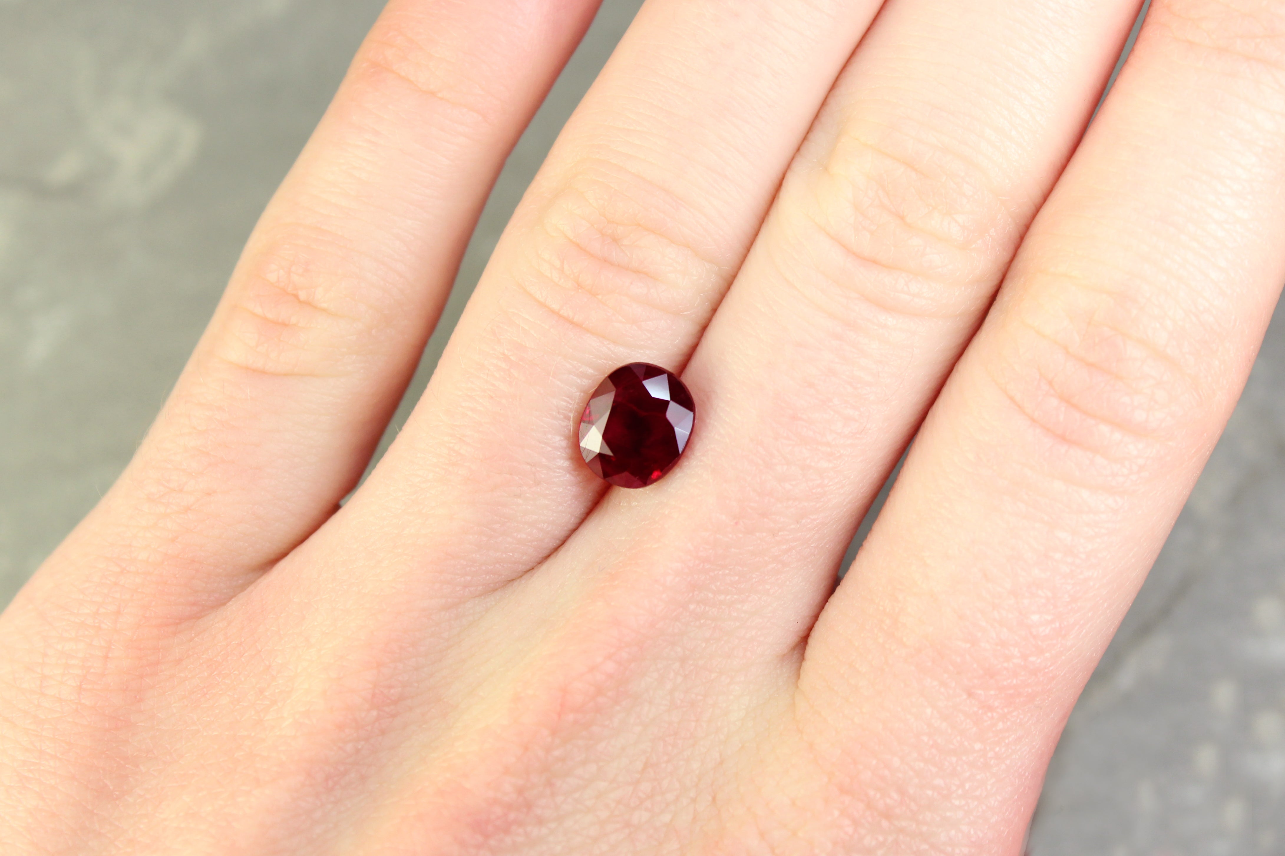 Ruby, Red, Oval, Heated, Unknown