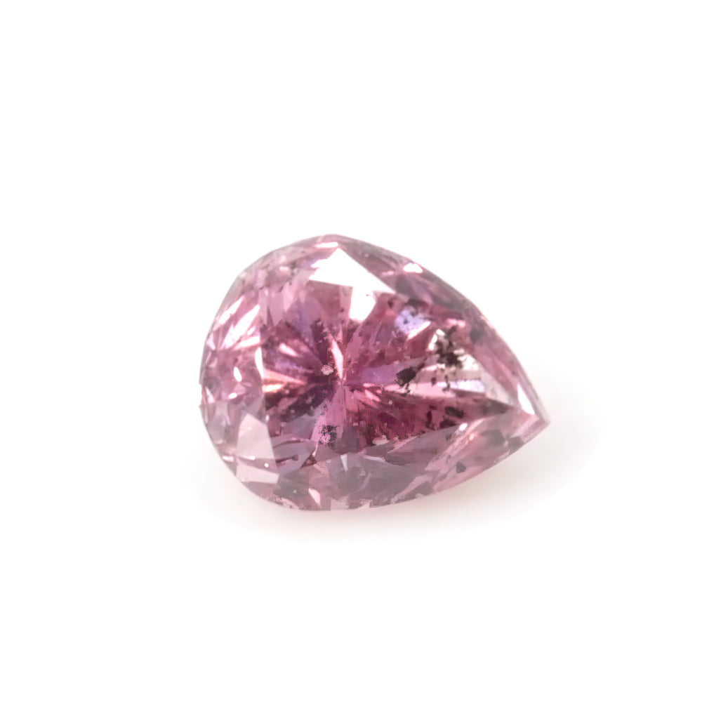 Colored Diamond, Purplish pink, Fancy Intense, SI1, Pear-shaped, Untreated