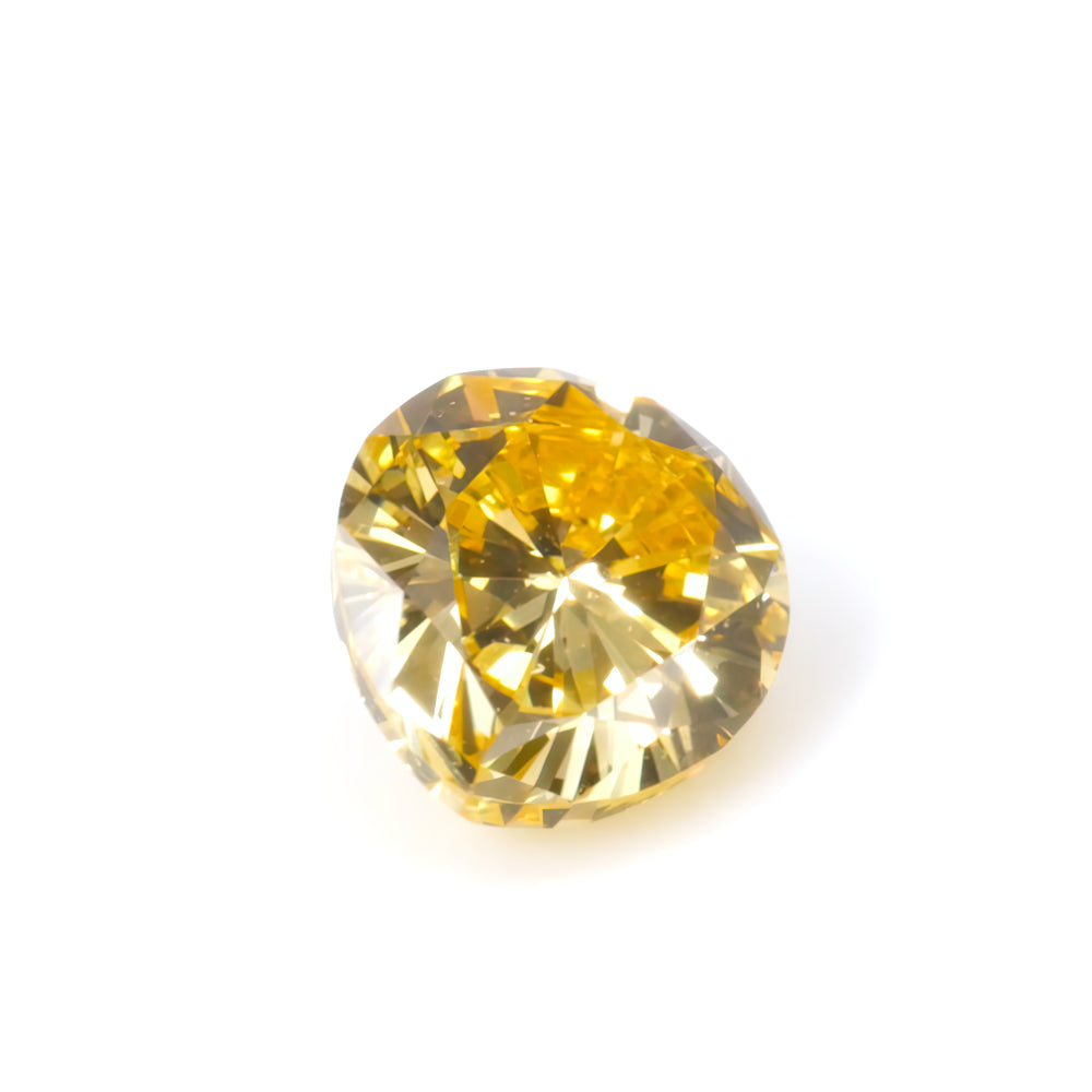 Colored Diamond, Yellow, Vivid, VS1, Pear-shaped, Untreated