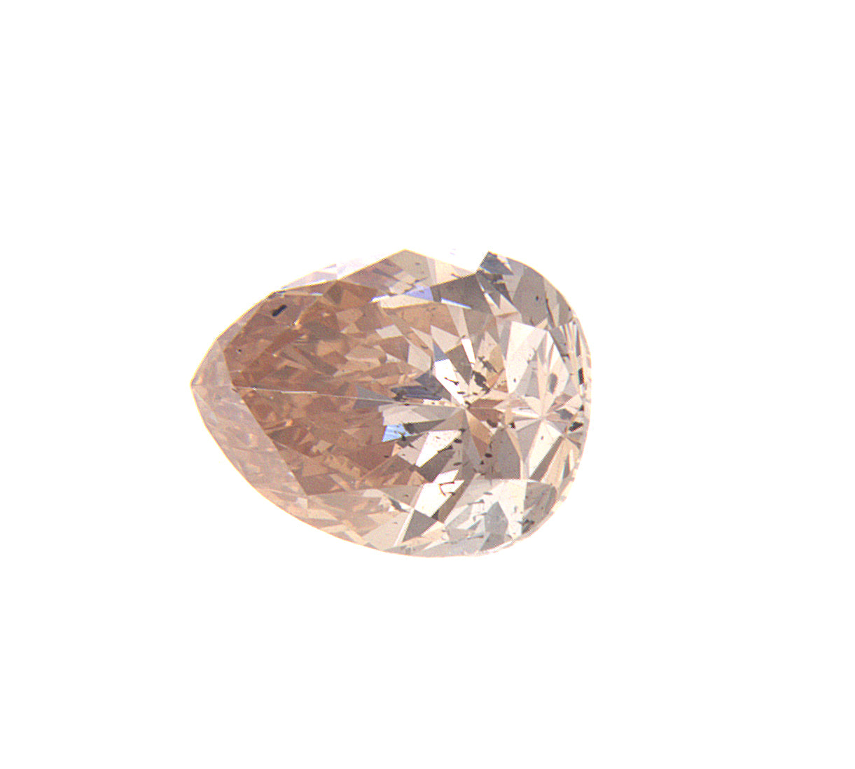 Colored Diamond, Brownish Orange, Fancy, VS1, Pear-shaped, Untreated