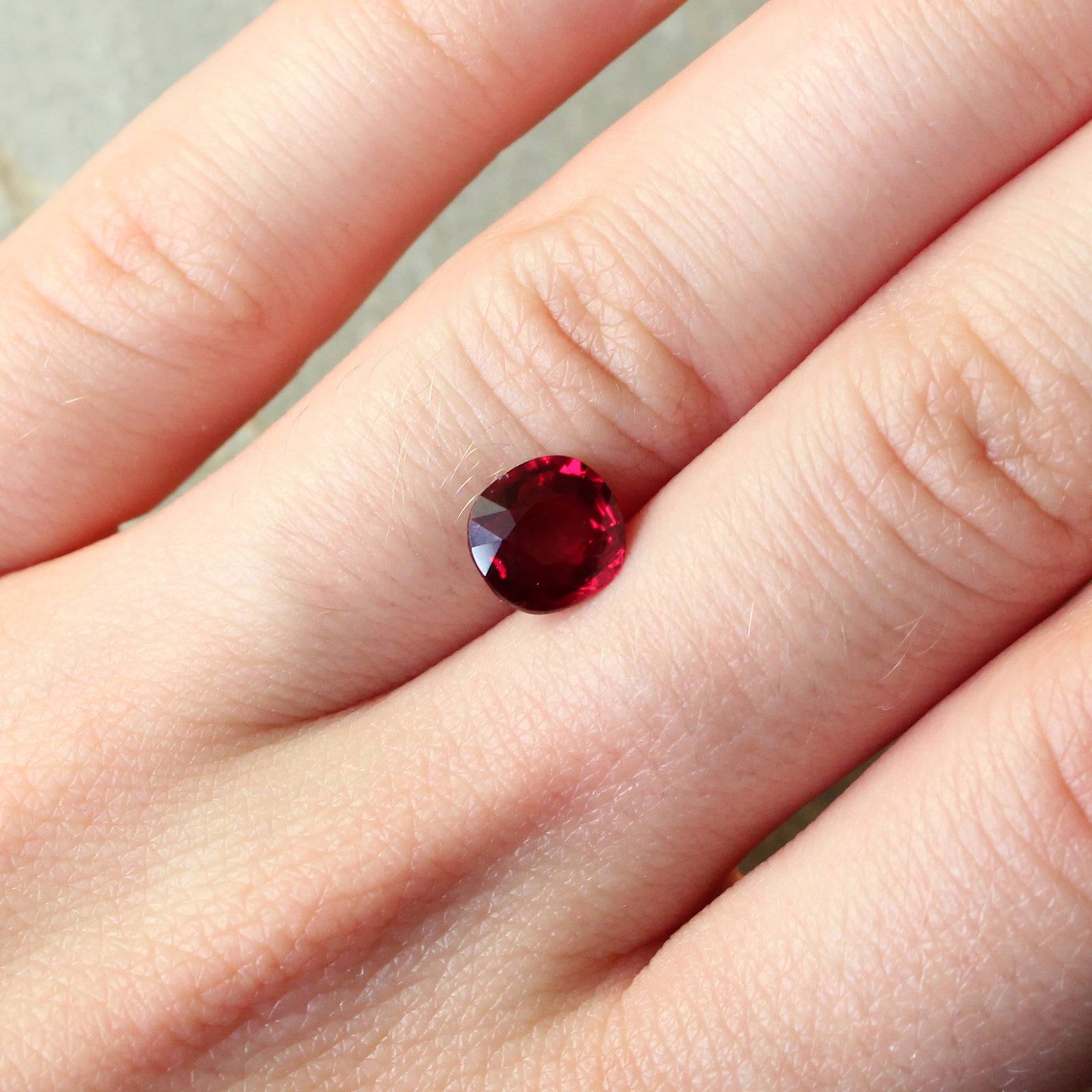 2.02ct Oval Ruby, No Heat, Mozambique - 7.52 x 7.16 x 4.08mm