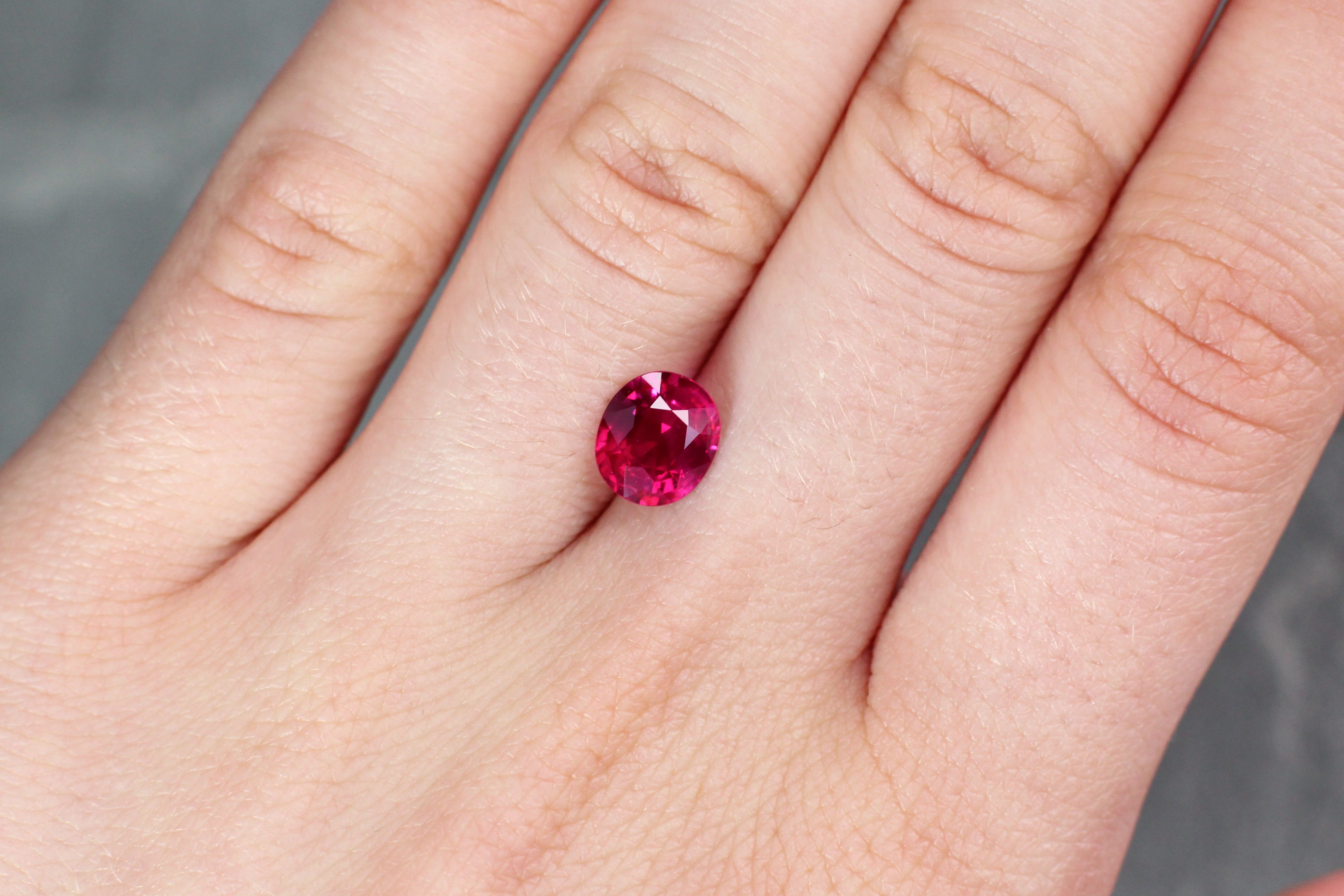 2.05ct Oval Ruby, Heated, Mozambique - 8.05 x 7.01 x 4.19mm