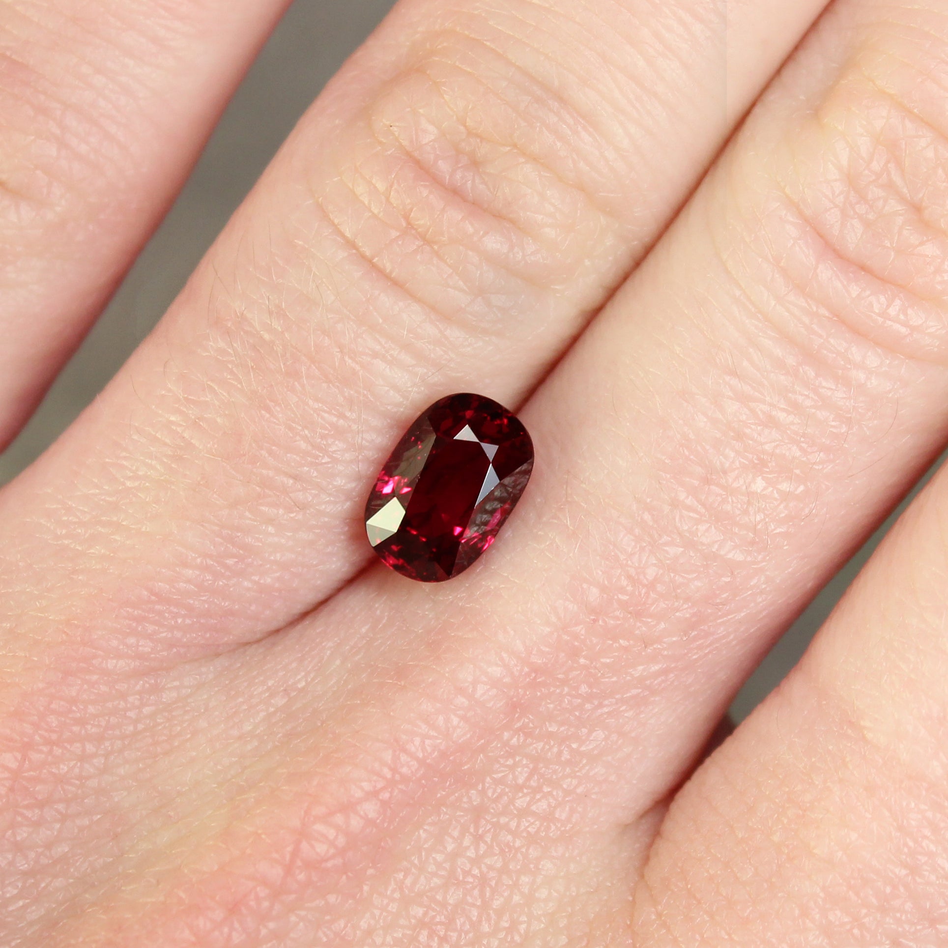 2.54ct Vivid, Pigeon's Blood Red, Oval Ruby, No Heat, Mozambique - 8.83 x 5.98 x 4.85mm