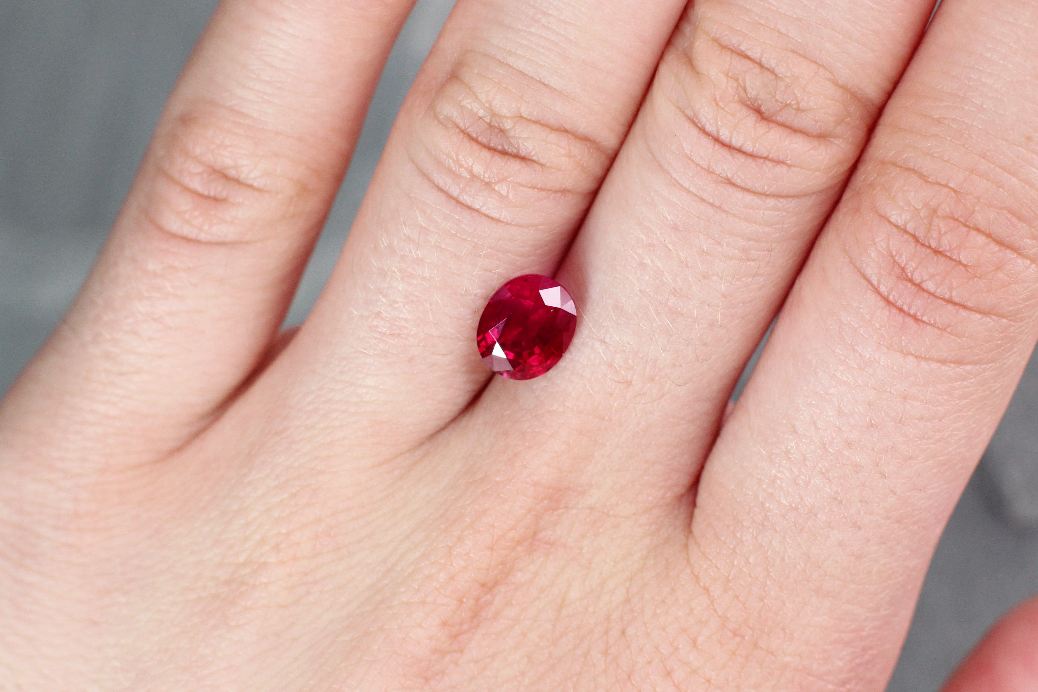 2.41ct Oval Ruby, Heated, Myanmar - 8.47 x 6.99 x 4.90mm